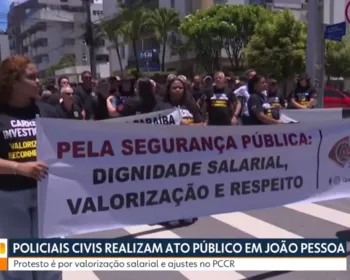 Agentes da Polícia Civil fazem novo protesto em João Pessoa