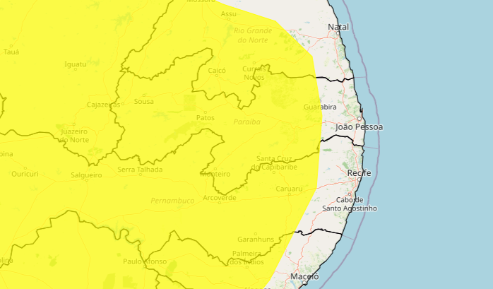 Baixa umidade do ar: Inmet emite alerta para 49 cidades na Paraíba; veja lista