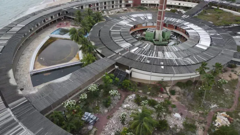 Vista aérea do Hotel Tambaú em 2025