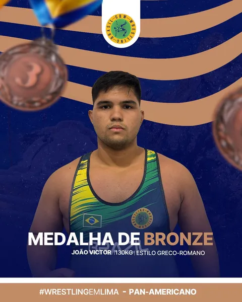 João Victor garantiu o bronze na categoria até 130 kg