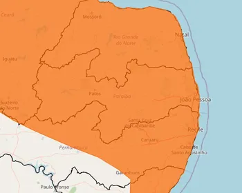 Inmet renova alerta laranja de chuvas intensas para toda a Paraíba