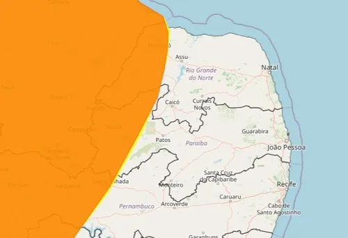 
				
					Inmet emite dois alertas de chuvas intensas para mais de 60 cidades do Sert�o da Para�ba
				
				