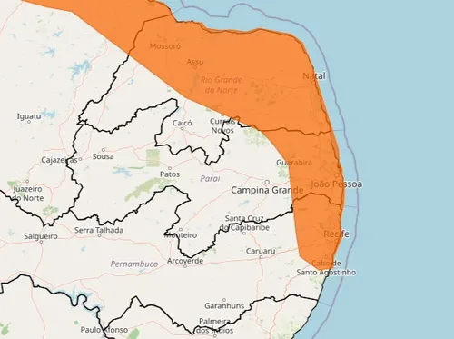 
					Inmet renova dois alertas de chuvas intensas para cidades da Paraíba; veja lista
				
				