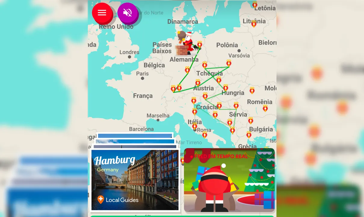 Site do Google acompanha caminho de Papai Noel na entrega de presentes no Natal; confira