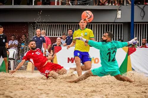 
				
					Brasil x Colômbia: com entrada gratuita, times duelam no Desafio Internacional de Beach Soccer
				
				