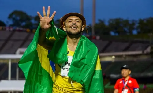 
				
					Petrúcio Ferreira é tetracampeão Mundial de Atletismo Paralímpico em Kobe 2024
				
				