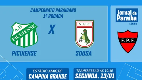 
				
					Picuiense x Sousa pelo Paraibano 2025: assine e assista ao vivo pelo Jornal da Paraíba
				
				