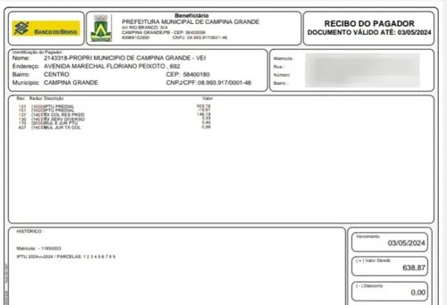 
				
					Prefeitura de Campina cobrou IPTU indevidamente do Conjunto Aluízio Campos
				
				