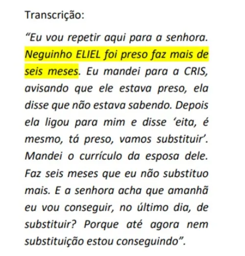 
				
					Raíssa cobrou da PMJP que faccionados presos fossem substituídos pelos parentes, diz PF
				
				