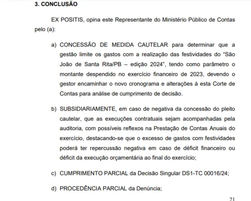 
				
					São João de Santa Rita: MPC aponta aumento de gastos e pede que TCE imponha limite
				
				