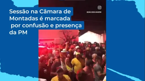 
				
					Sessão na Câmara Municipal de Montadas é marcada por confusão e presença da Polícia Militar
				
				