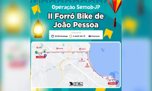 
				
					Forró Bike: João Pessoa recebe 3ª edição do evento beneficente neste domingo
				
				