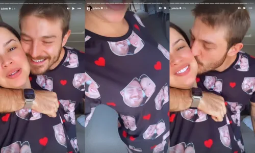 
				
					Juliette posta vídeo com namorado usando pijamas personalizados com fotos do casal
				
				