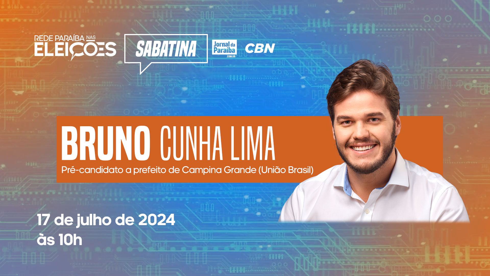 Bruno Cunha Lima é entrevistado na Sabatina Jornal da Paraíba CBN