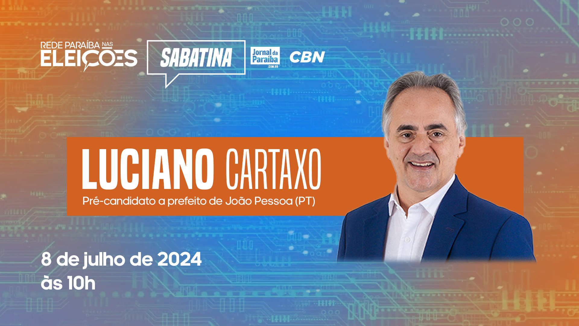 Luciano Cartaxo é entrevistado na Sabatina João da Paraíba CBN nesta segunda-feira (8)