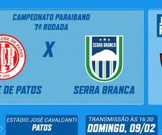 Esporte de Patos x Serra Branca pelo Campeonato Paraibano 2025: assine e assista ao vivo