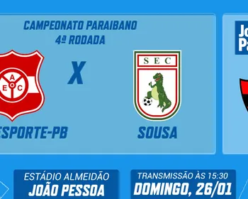 Auto Esporte-PB x Sousa pelo Campeonato Paraibano 2025: assine e assista ao vivo