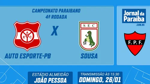 
				
					Auto Esporte-PB x Sousa pelo Campeonato Paraibano 2025: assine e assista ao vivo
				
				