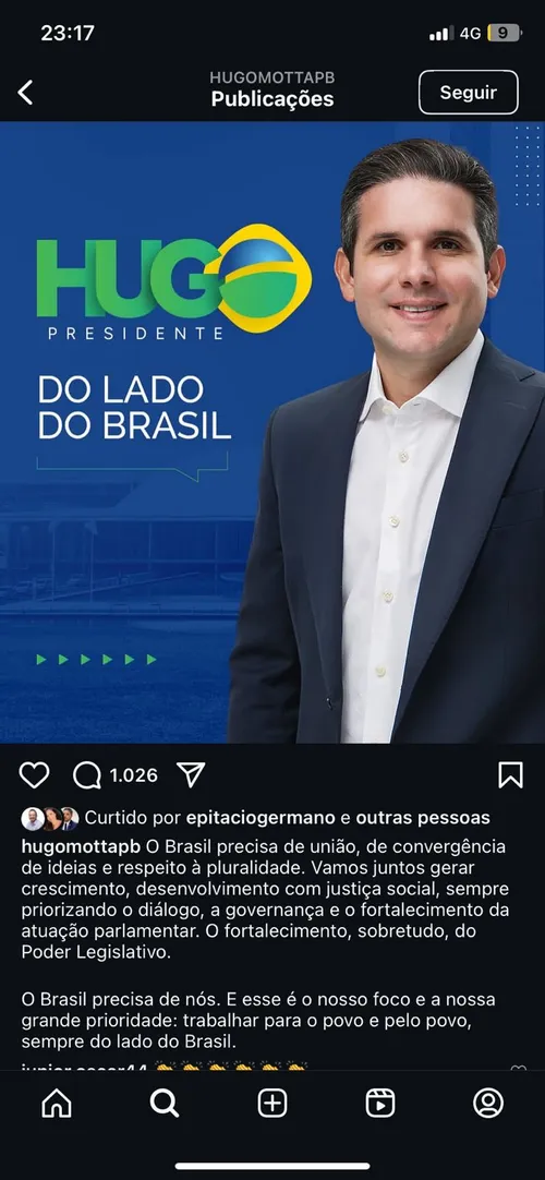 
				
					Com um 'pé na Presidência', paraibano sinaliza como será atuação no comando da Câmara
				
				