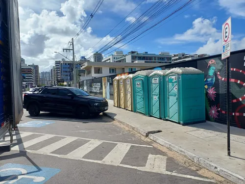 
				
					Onde estão localizados os banheiros químicos da Via Folia, no carnaval de João Pessoa
				
				