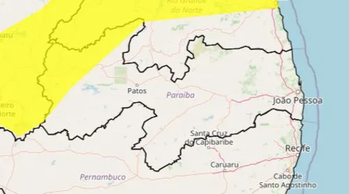 
				
					Mais de 40 cidades da Paraíba estão sob alerta de chuvas intensas
				
				