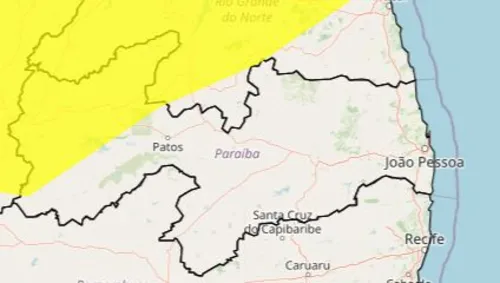 
				
					Mais de 50 cidades da PB estão sob alerta de chuvas intensas
				
				