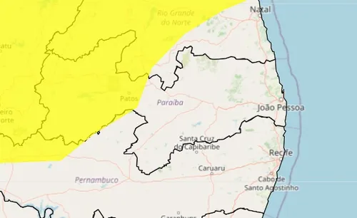 
				
					Mais de 80 cidades do Sertão paraibano estão em alerta de chuvas intensas
				
				