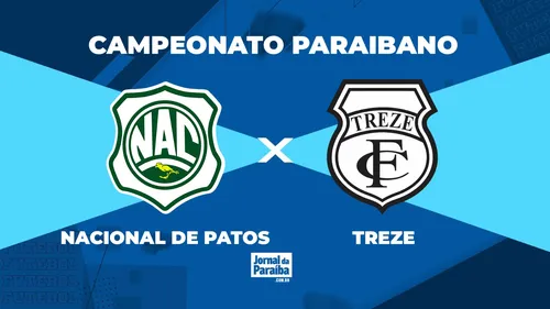 
				
					Nacional de Patos x Treze pelo Campeonato Paraibano 2025: onde assistir, escalações e arbitragem
				
				