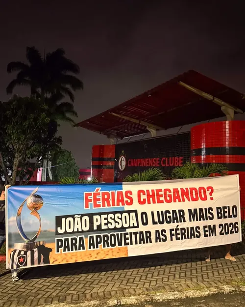 
				
					Torcida do Botafogo-PB provoca Campinense e Treze com cartaz em sedes
				
				