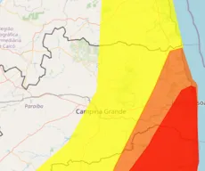 Inmet emite alerta vermelho para chuvas intensas em João Pessoa e 11 municípios da Paraíba