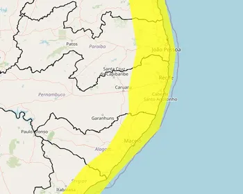 Inmet emite alerta de chuvas para João Pessoa e mais de 67 cidades