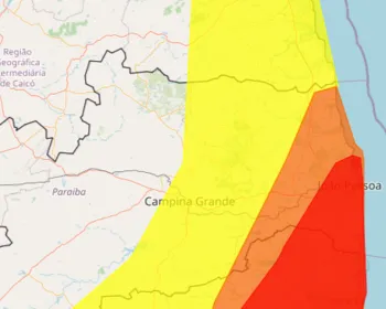 Inmet emite alerta vermelho para chuvas intensas em João Pessoa e 11 municípios da Paraíba