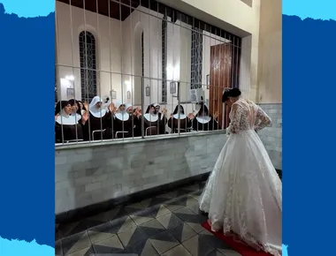 Noiva vai ao convento e é confundida com ex-freira após vídeo viralizar