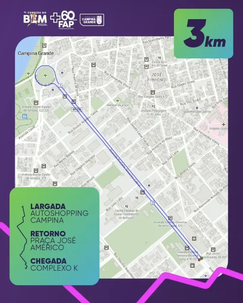 
				
					Corrida do Bem 2025 acontece neste sábado em Campina Grande; percursos serão de 3, 5 e 10 km
				
				
