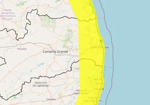 
				
					João Pessoa e outras 36 cidades estão sob alerta de acumulado de chuvas na Paraíba, diz Inmet
				
				