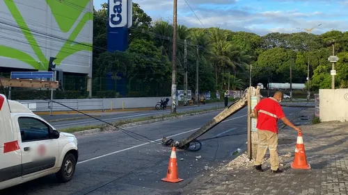 Paraíba: 237 colisões em postes no 1º semestre causam prejuízos