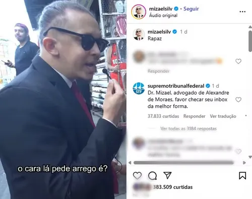 
				
					O que Mizael fazia antes de ser 'advogado de Alexandre de Moraes'; descubra
				
				