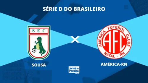 
				
					Sousa x América-RN pela Série D 2025: onde acompanhar, horário, prováveis escalações e arbitragem
				
				