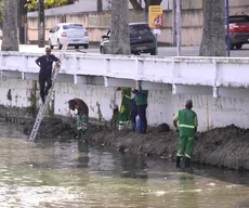 Equipamentos para oxigenar água do Açude Velho, em Campina Grande, começam a ser instalados