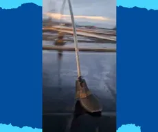 Chuva forte em Patos causa desabamento de teto, postes quebrados e transtornos; VÍDEO