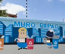 Escola desenvolve muro para incentivar coleta seletiva, em Campina Grande