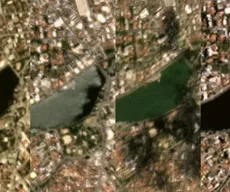 Imagens de satélite mostram Açude Velho mudando de cor antes de toneladas de peixes mortos