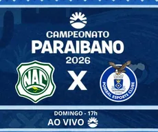 Nacional de Patos x Pombal: assista ao vivo ao jogo pela 1ª rodada do Campeonato Paraibano 2026