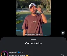 Neymar comenta publicação do Botafogo-PB desejando sucesso a Nenê