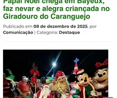 Prefeitura diz que fez nevar em Bayeux; gastos com natal em prefeituras superam R$ 38 milhões