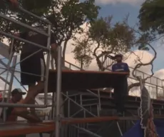 Reparo em arquibancada que cedeu no Carnaval Tradição é concluído após desfiles suspensos