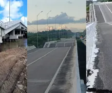 Trecho de ponte sobre o Rio Paraíba cede na BR-101, em Santa Rita