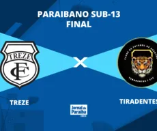 Treze x Tiradentes pelo Paraibano Sub-13: assista ao vivo e de graça