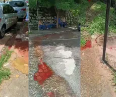 Vídeo registra agua avermelhada em calçada de hospital de Guarabira; VEJA