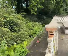 Após desabamento de muro, Defesa Civil interdita área do Santuário da Penha, em João Pessoa